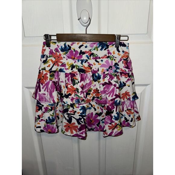 Dona Jo Women’s Glide Skort Multi Colorful Size 2 L Large Tennis Pickleball - Picture 3 of 5